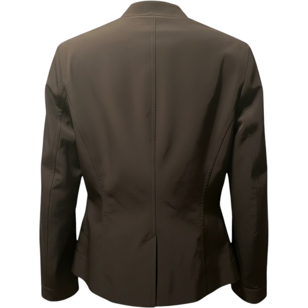 Jenne Maac Vintage Brown Zip Up Belted Jacket Mock Neck Made in USA Size M 8 - Picture 4 of 7